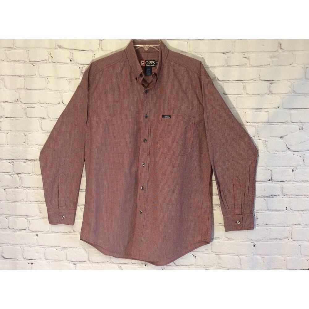 Chaps Ralph Lauren Men's Shirt Size M Button Down Long Sleeve Patriotic Pocket